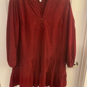 Time and Tru Burgundy Long Sleeve Dress